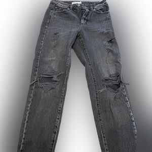 Garage black ripped jeans